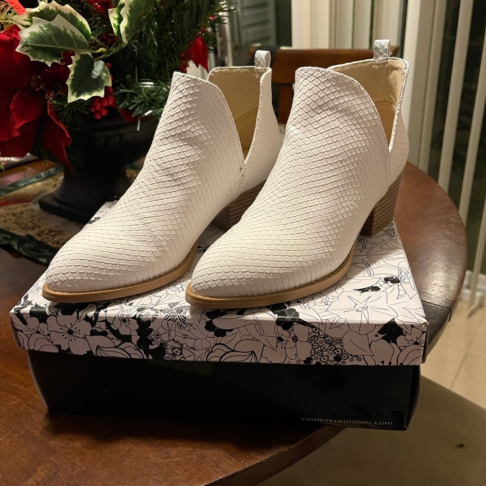 Chinese Laundry White Booties